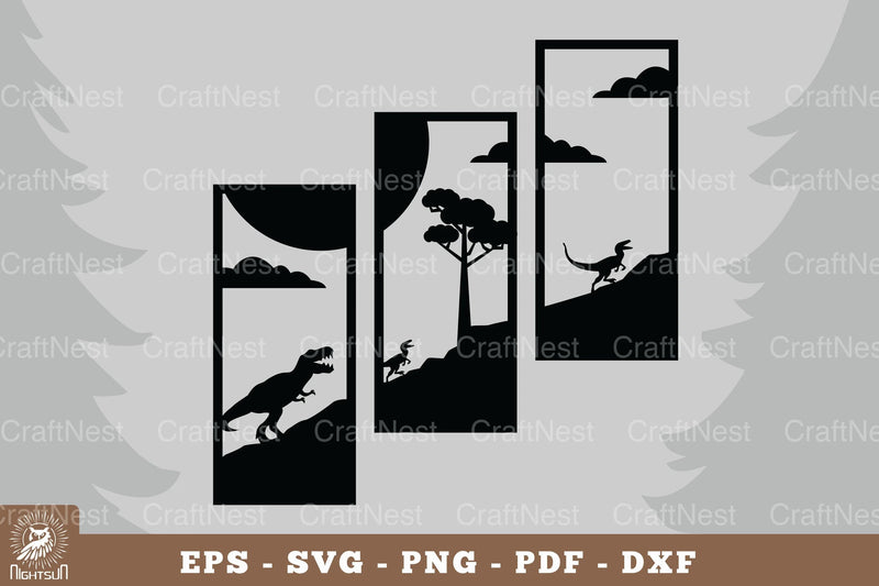 Tyrannosaurus Rex Home Decor Clipart Bundle - CraftNest - Digital Crafting and Art