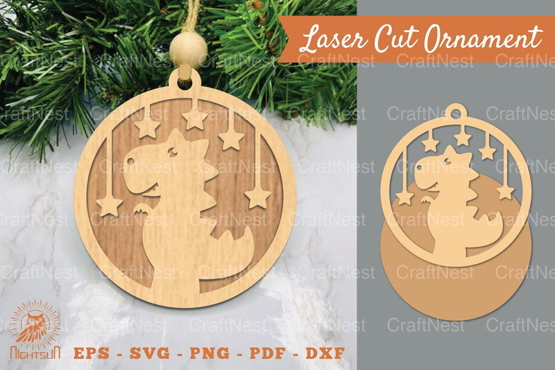 Tyrannosaurus Rex Laser Cut Ornament Clipart Bundle - CraftNest - Digital Crafting and Art