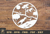 Tyrannosaurus Rex Papercut Round Clipart Bundle