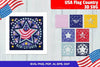 USA Flag 3D National Patriotic Day Clipart Bundle