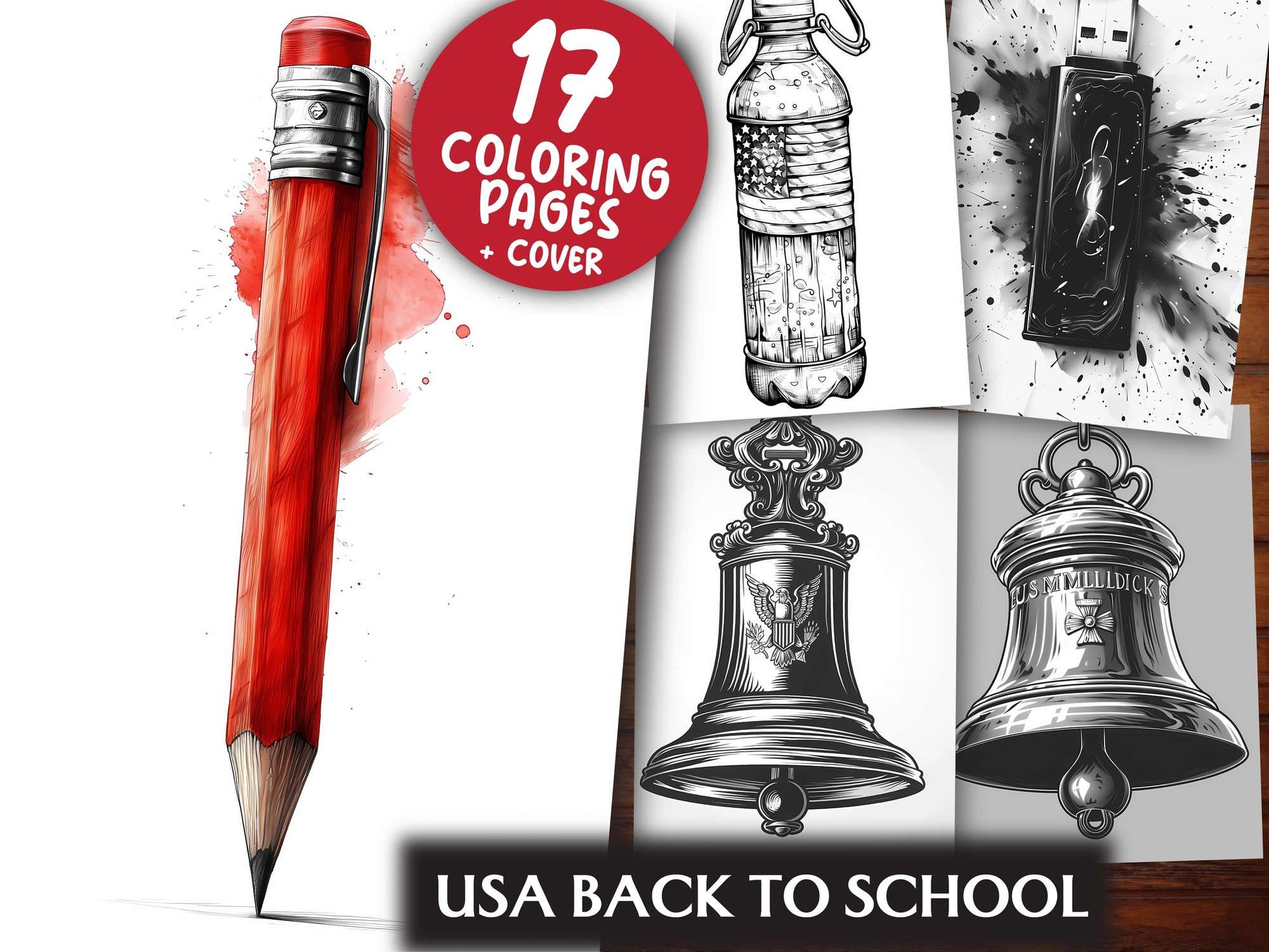 USA Back To School Coloring Books - CraftNest - Digital Crafting and Art