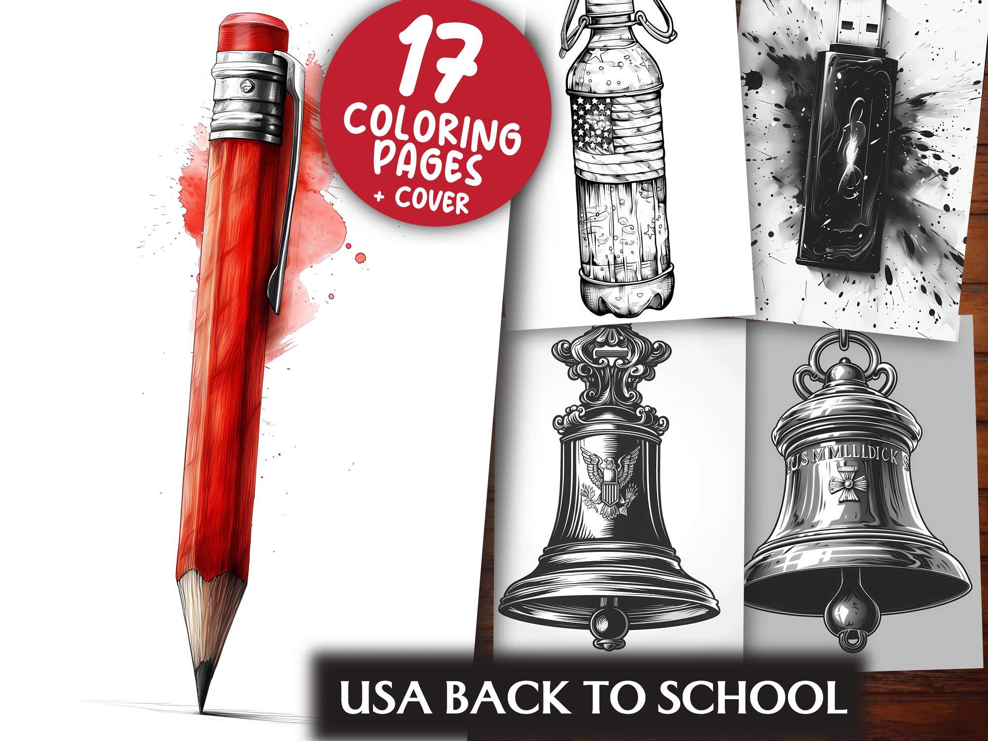 USA Back To School Coloring Books - CraftNest - Digital Crafting and Art