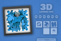 Under the Sea Coral Reef Papercut SVG Bundle - CraftNest - Digital Crafting and Art