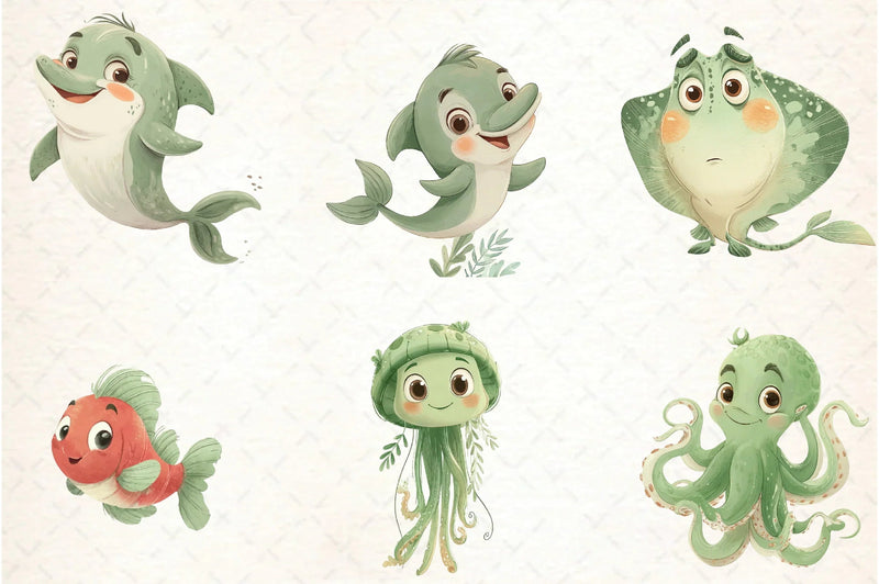 Under the Sea Clipart Bundle - CraftNest - Digital Crafting and Art