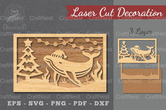 Underwater Christmas Scene Laser Cut Decoration Clipart Bundle - CraftNest - Digital Crafting and Art