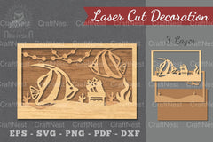 Underwater Christmas Scene Laser Cut Decoration Clipart Bundle - CraftNest - Digital Crafting and Art