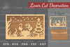 Underwater Christmas Scene Laser Cut Decoration Clipart Bundle