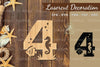 Underwater Number Four Lasercut Decoration Clipart Bundle