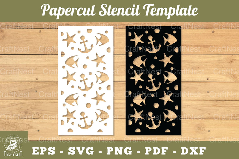 Underwater Papercut Stencil Clipart Bundle - CraftNest - Digital Crafting and Art