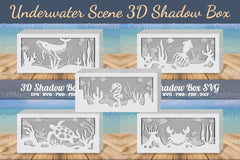 Underwater Scene 3D Shadow Box Bundle - Clipart Collection - CraftNest - Digital Crafting and Art