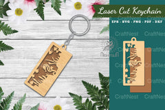 Underwater Scene Laser Cut Keychain Design Bundle - CraftNest - Digital Crafting and Art