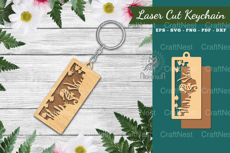 Underwater Scene Laser Cut Keychain Design Bundle - CraftNest - Digital Crafting and Art