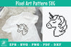Unicorn Pixel Art Pattern Clipart Bundle