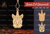 Unicorn Skull Lasercut Ornament Clipart Bundle