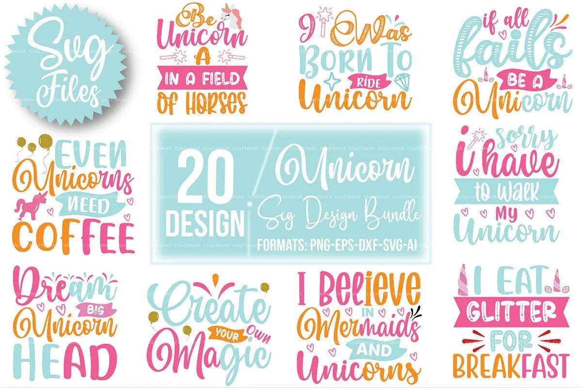 Unicorn Design SVG Bundle
