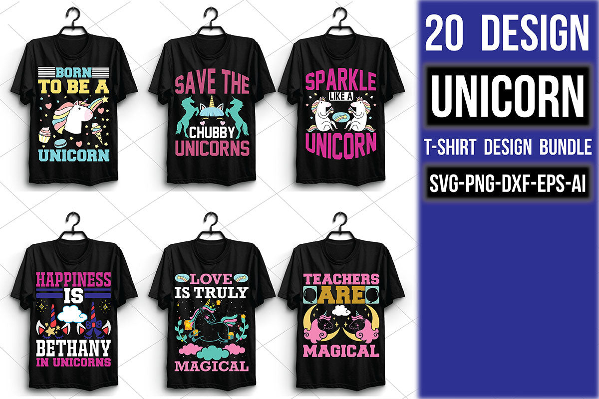 Unicorn T Shirt Bundle 3