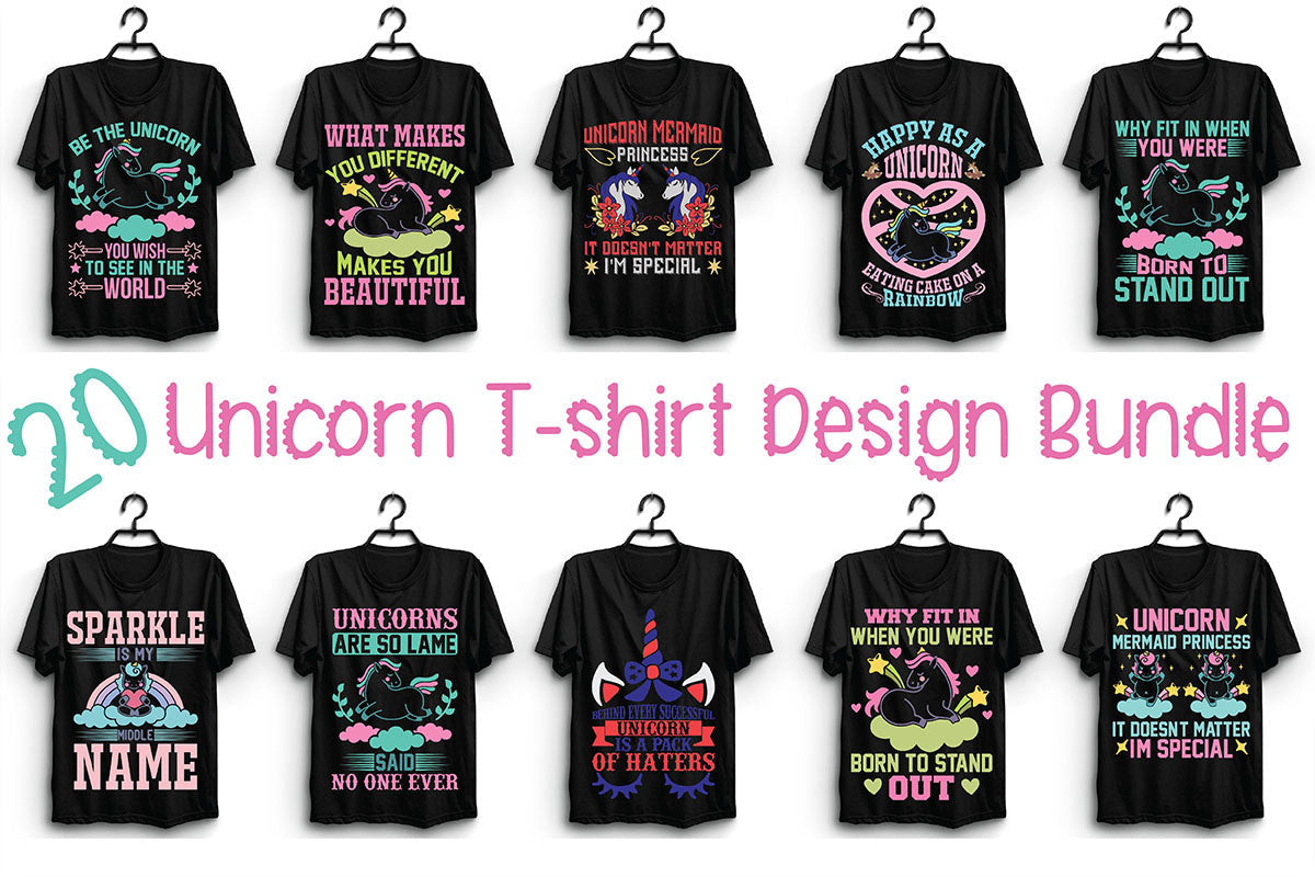 Unicorn T Shirt Bundle 4