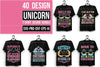 Unicorn T-Shirt Design SVG Bundle