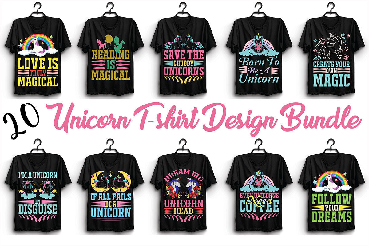 Unicorn T Shirt Bundle 6