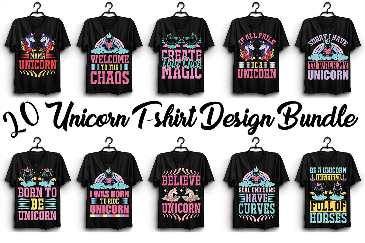Unicorn T Shirt Bundle 8