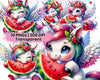 Unicorn Eating Watermelon