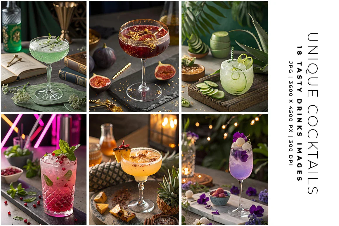 Unique Cocktails & Drinks - Stock Images - CraftNest - Digital Crafting and Art