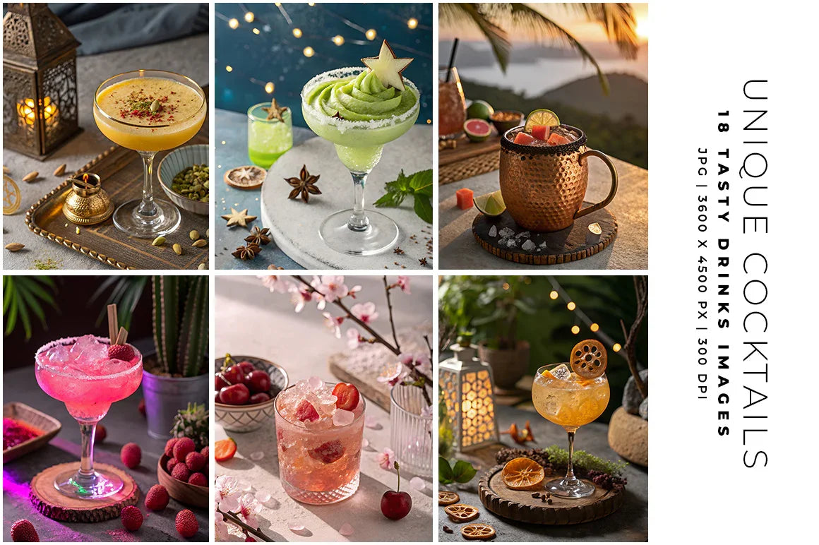 Unique Cocktails & Drinks - Stock Images - CraftNest - Digital Crafting and Art