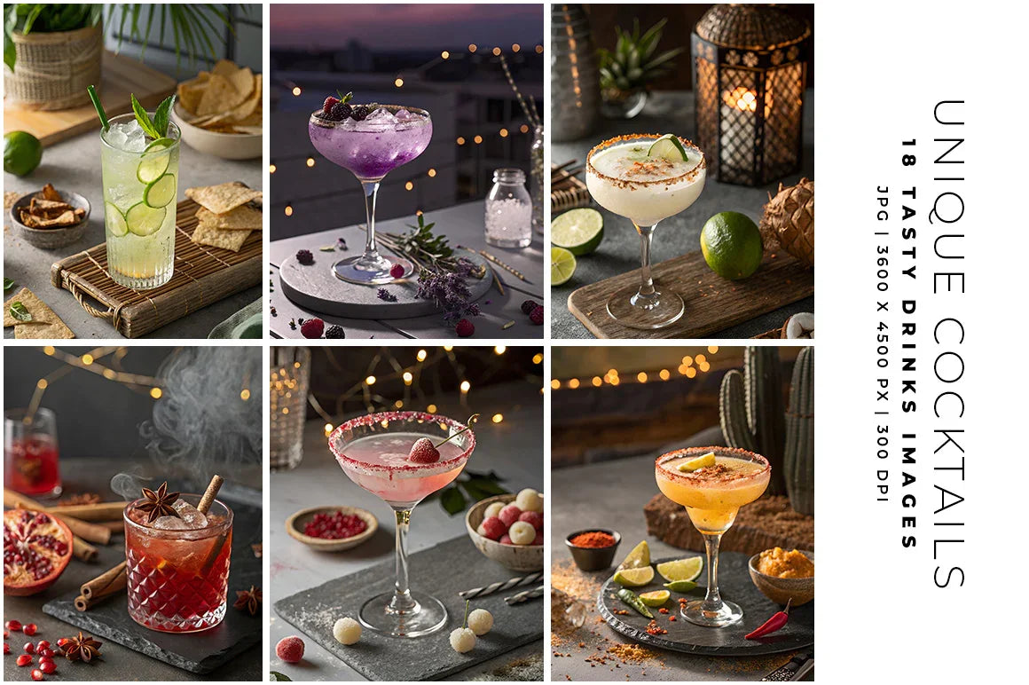 Unique Cocktails & Drinks - Stock Images - CraftNest - Digital Crafting and Art