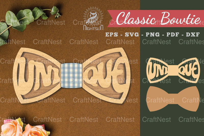 Unique Laser Cut Bowtie SVG Bundle - CraftNest - Digital Crafting and Art