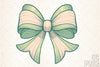 Green Coquette Bow Clipart Bundle