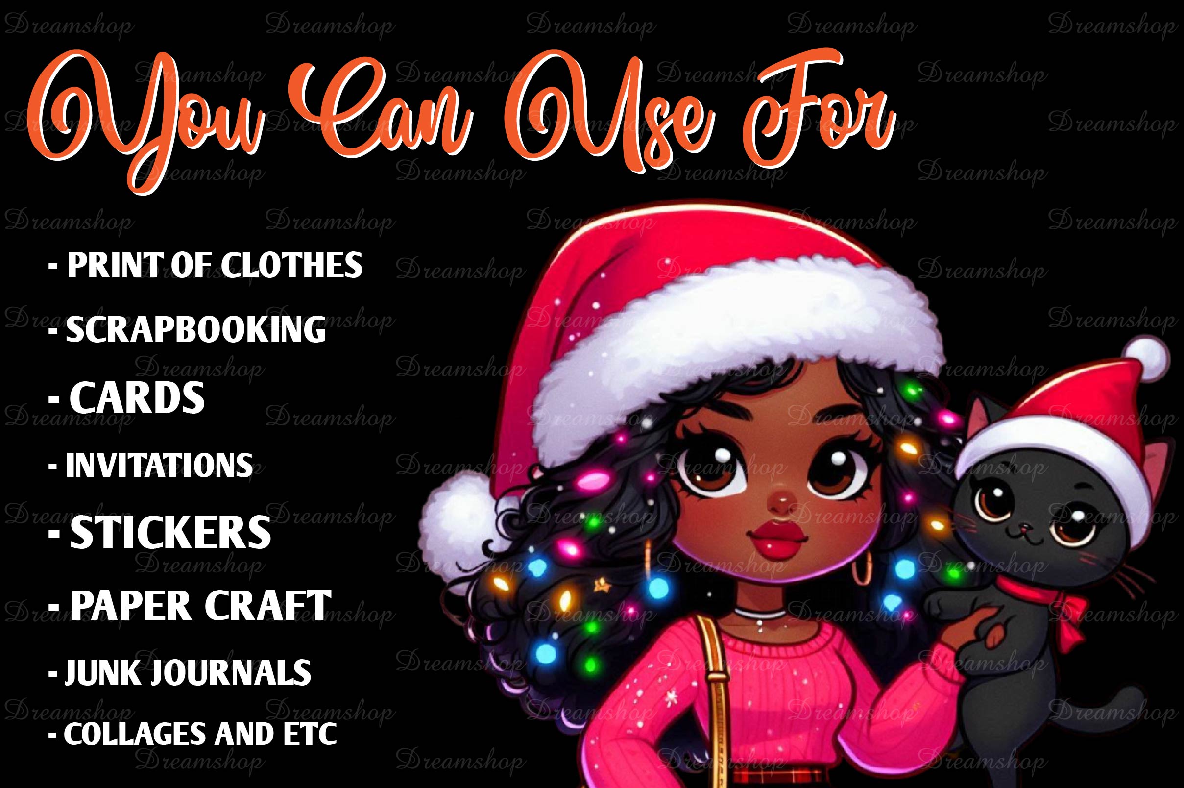 Christmas Girl Design Clipart Bundle 20 - CraftNest - Digital Crafting and Art