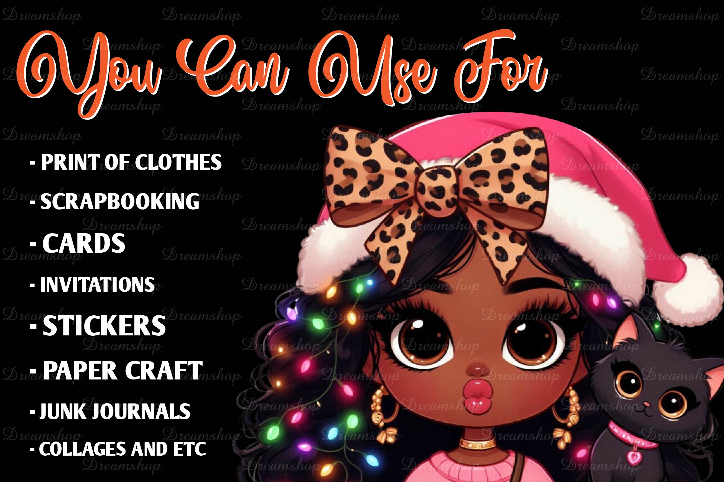 Christmas Girl Design Clipart Bundle 8 - CraftNest - Digital Crafting and Art