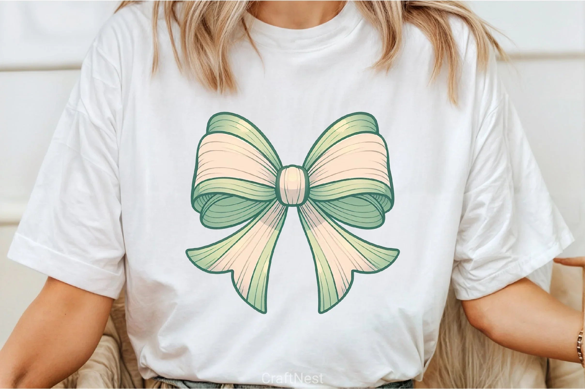 Green Coquette Bow Clipart Bundle - CraftNest - Digital Crafting and Art