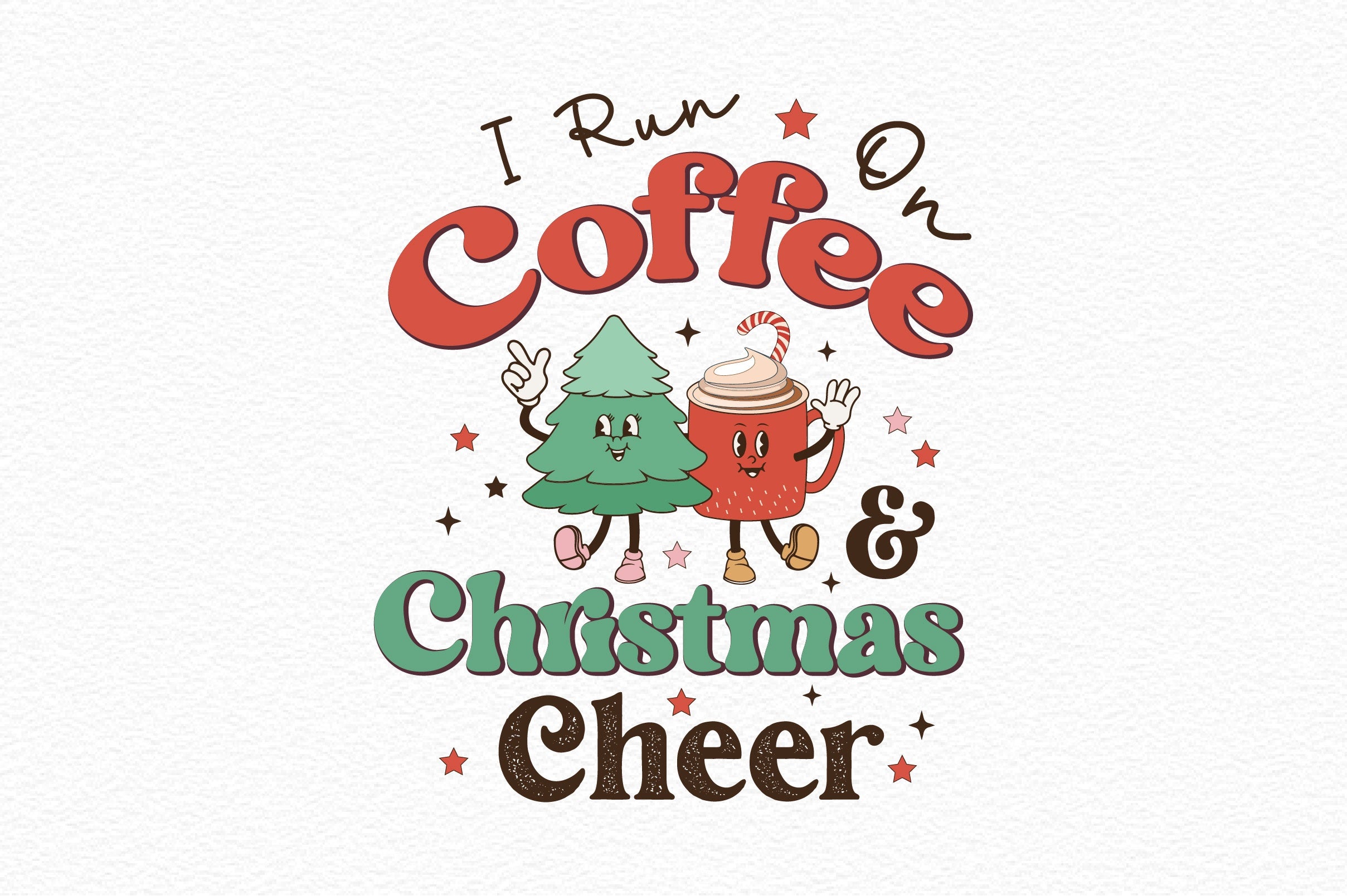 I Run On Coffee Christmas Cheer Clipart Bundle