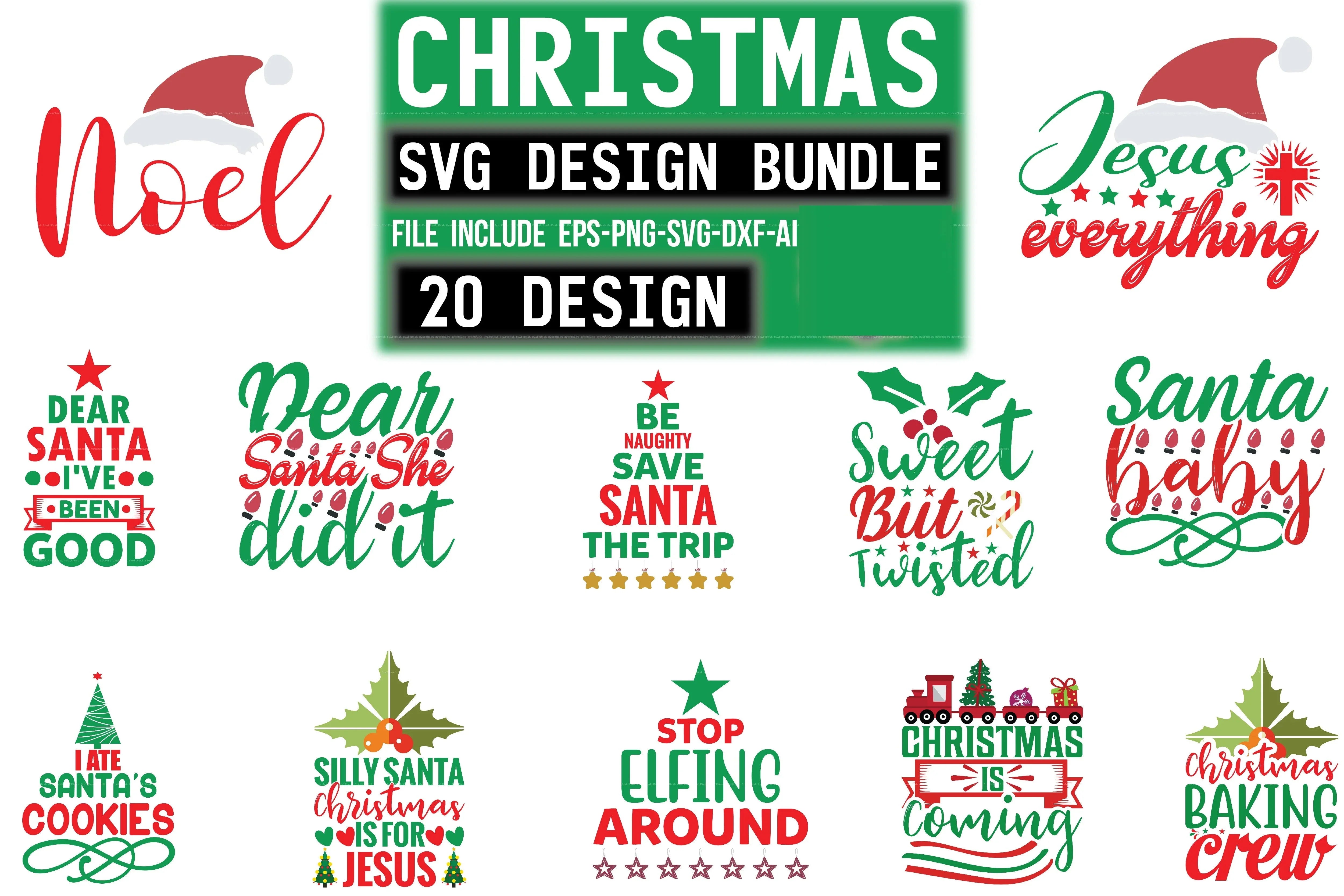 Christmas Design SVG Bundle  Pack