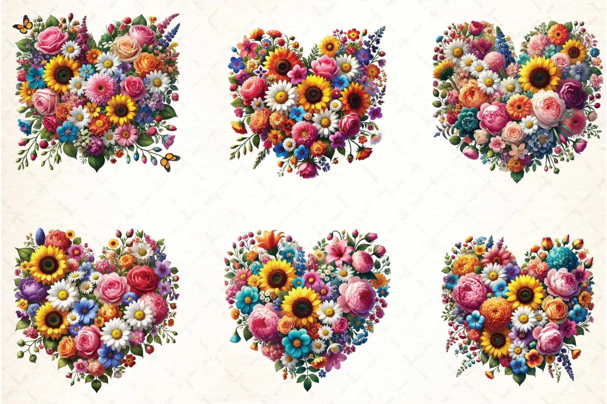 Flower Hearts Valentine's Day Clipart Bundle - CraftNest - Digital Crafting and Art