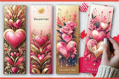 Valentine's Day Heart Bookmarks - CraftNest - Digital Crafting and Art