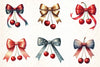 Cherry with Bow Clipart Bundle