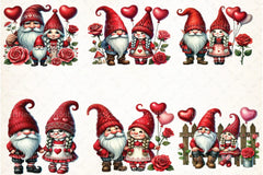 Valentine Gnome Couple Clipart Bundle - CraftNest - Digital Crafting and Art