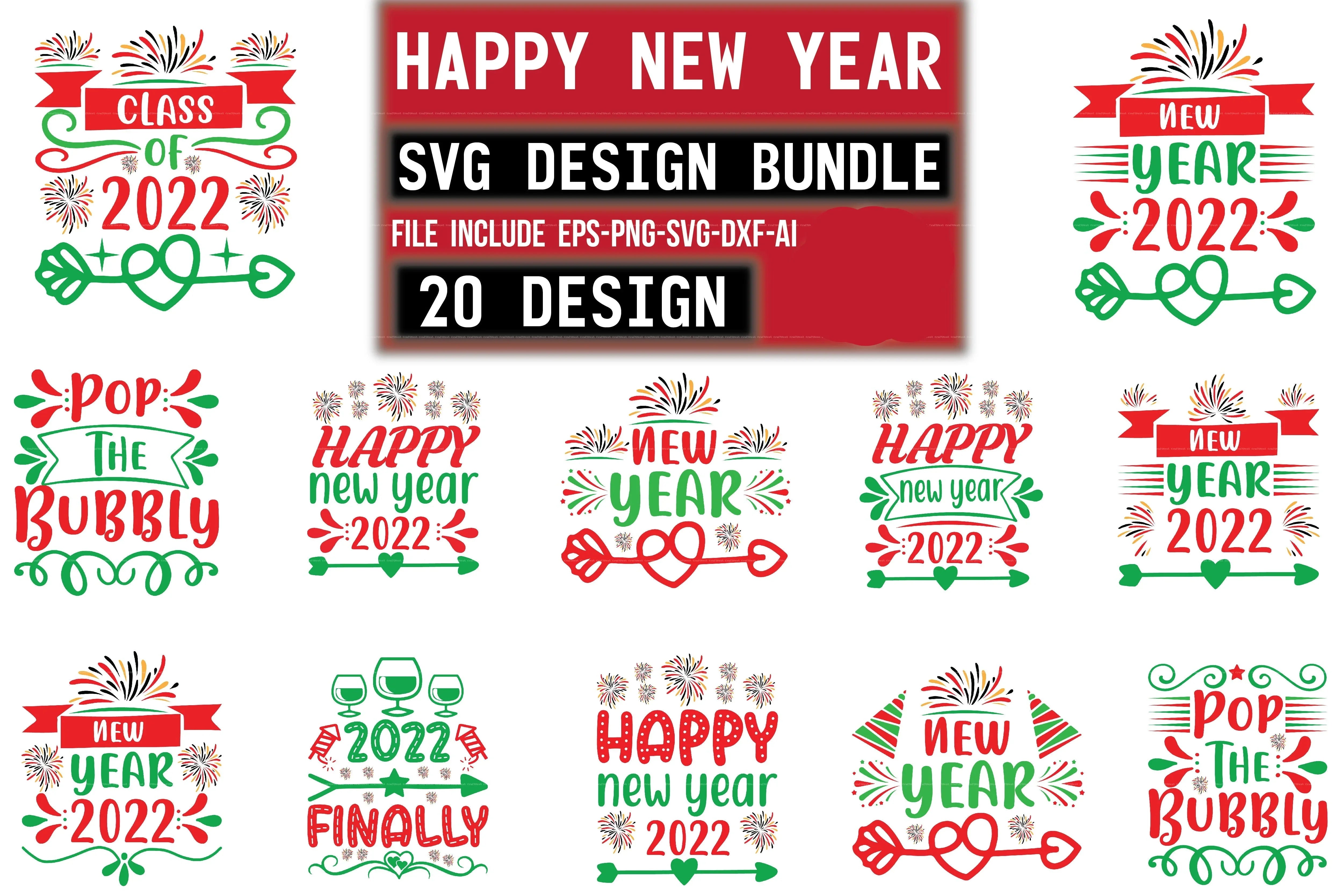 New Year SVG Bundle