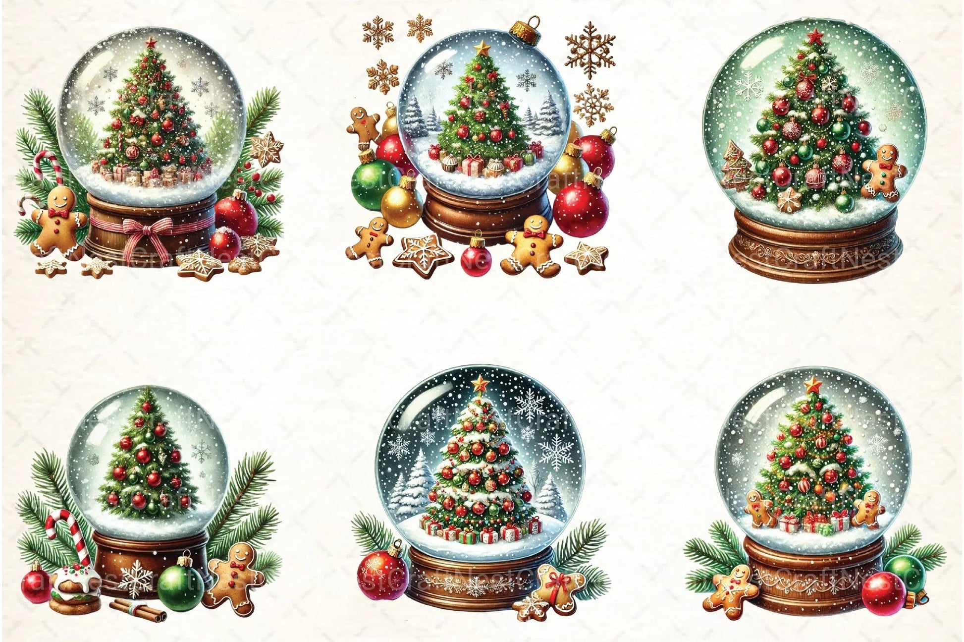 Christmas Snow Globe Clipart Bundle 99 - CraftNest - Digital Crafting and Art