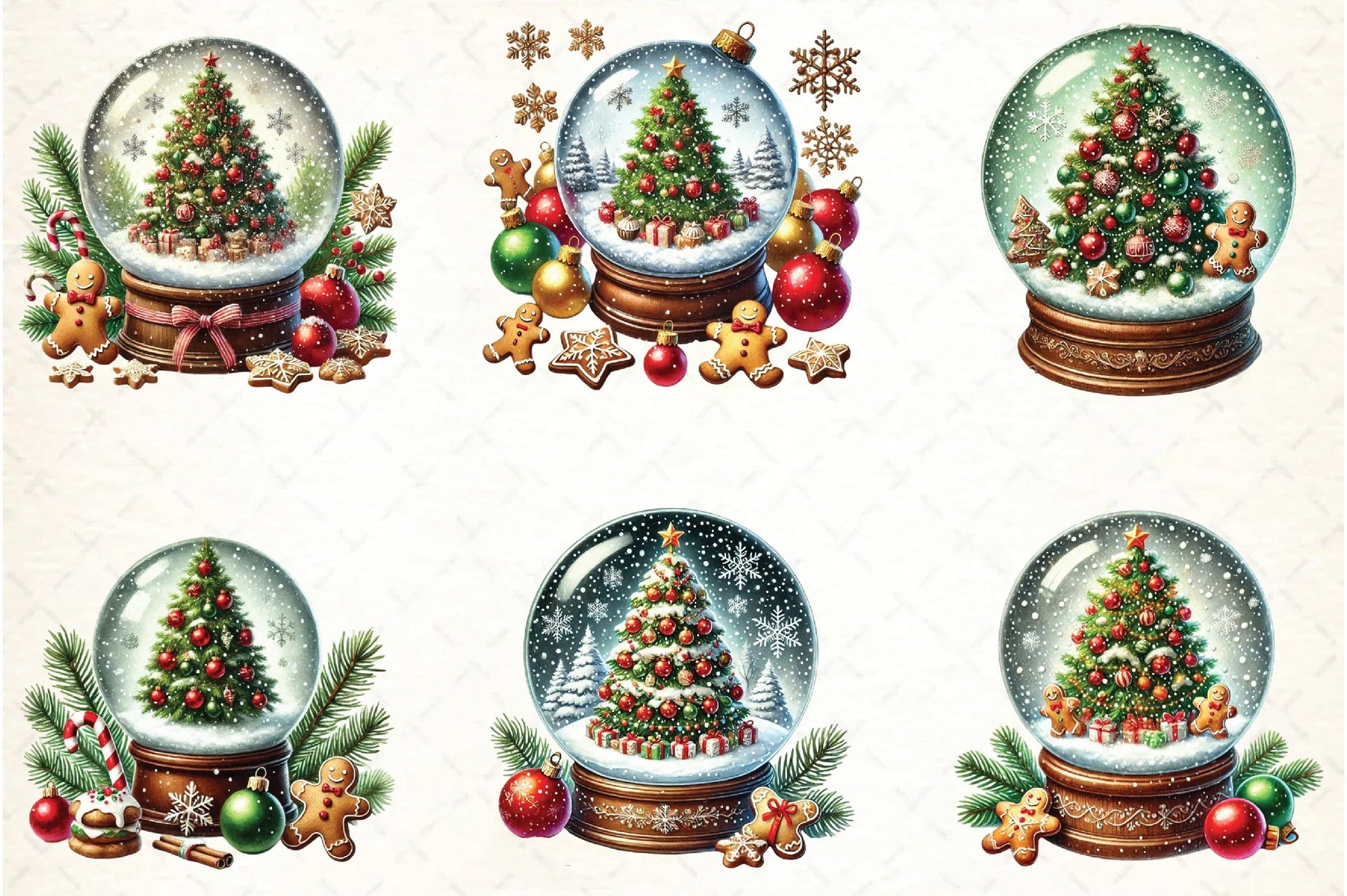 Christmas Snow Globe Clipart Bundle - CraftNest - Digital Crafting and Art