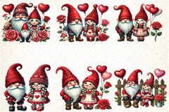 Valentine Gnome Couple Clipart Bundle - CraftNest - Digital Crafting and Art