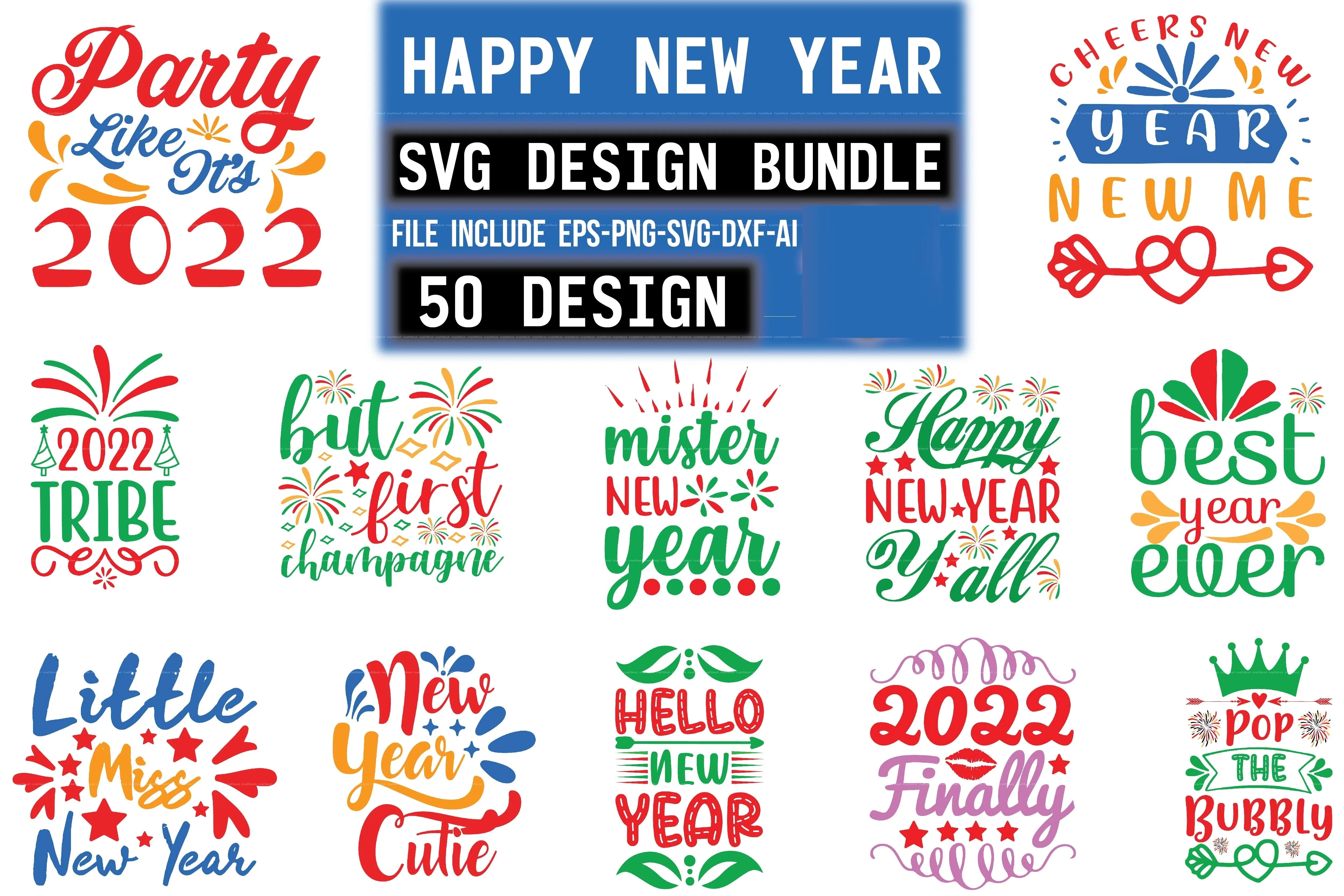 New Year SVG Bundle