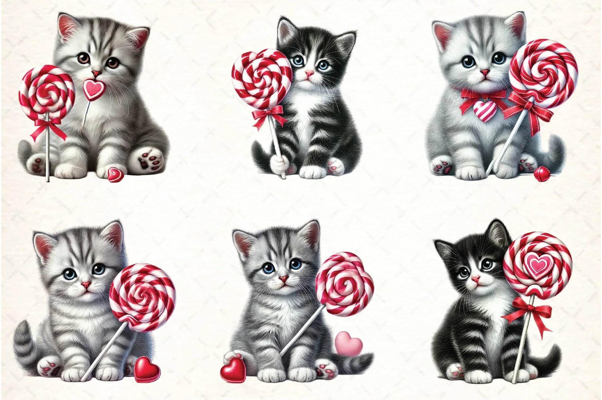 Cute Kitten Valentine's Day Clipart Bundle - CraftNest - Digital Crafting and Art