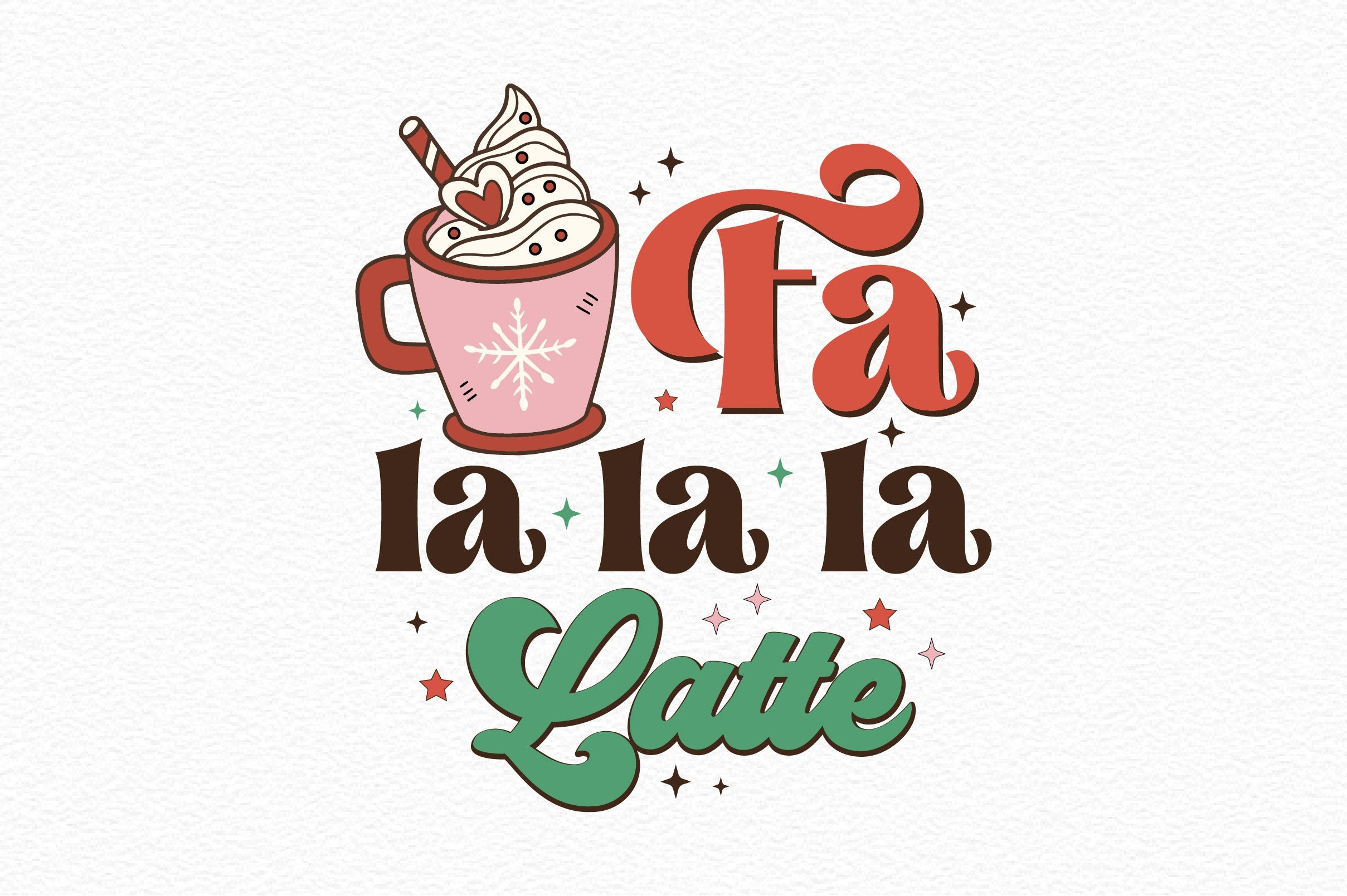 Fa La La La Latte Clipart Bundle