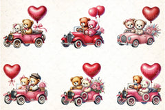 Valentine's Couple Teddy Bear Clipart Bundle 1 - CraftNest - Digital Crafting and Art