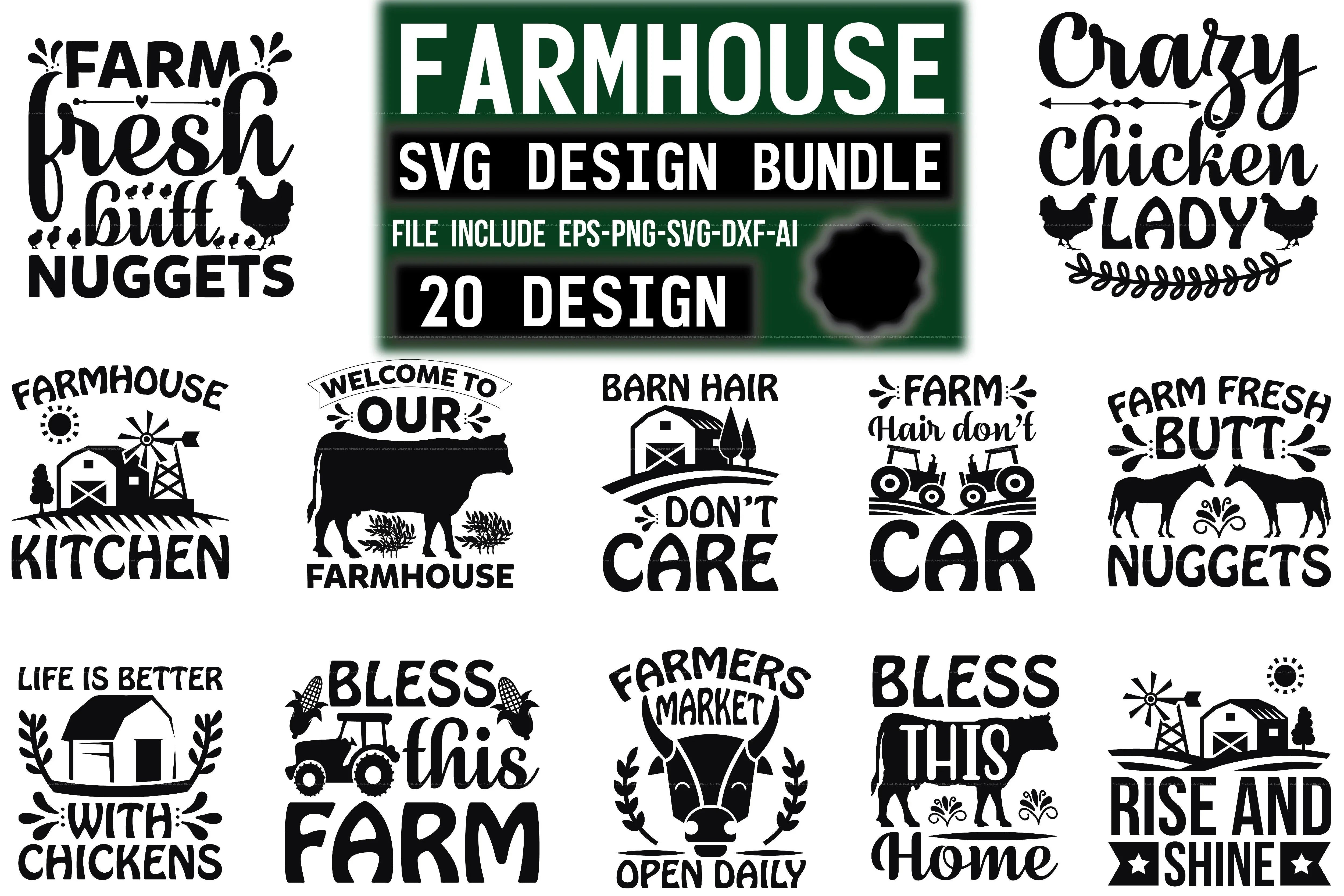 Farmhouse Design SVG Bundle