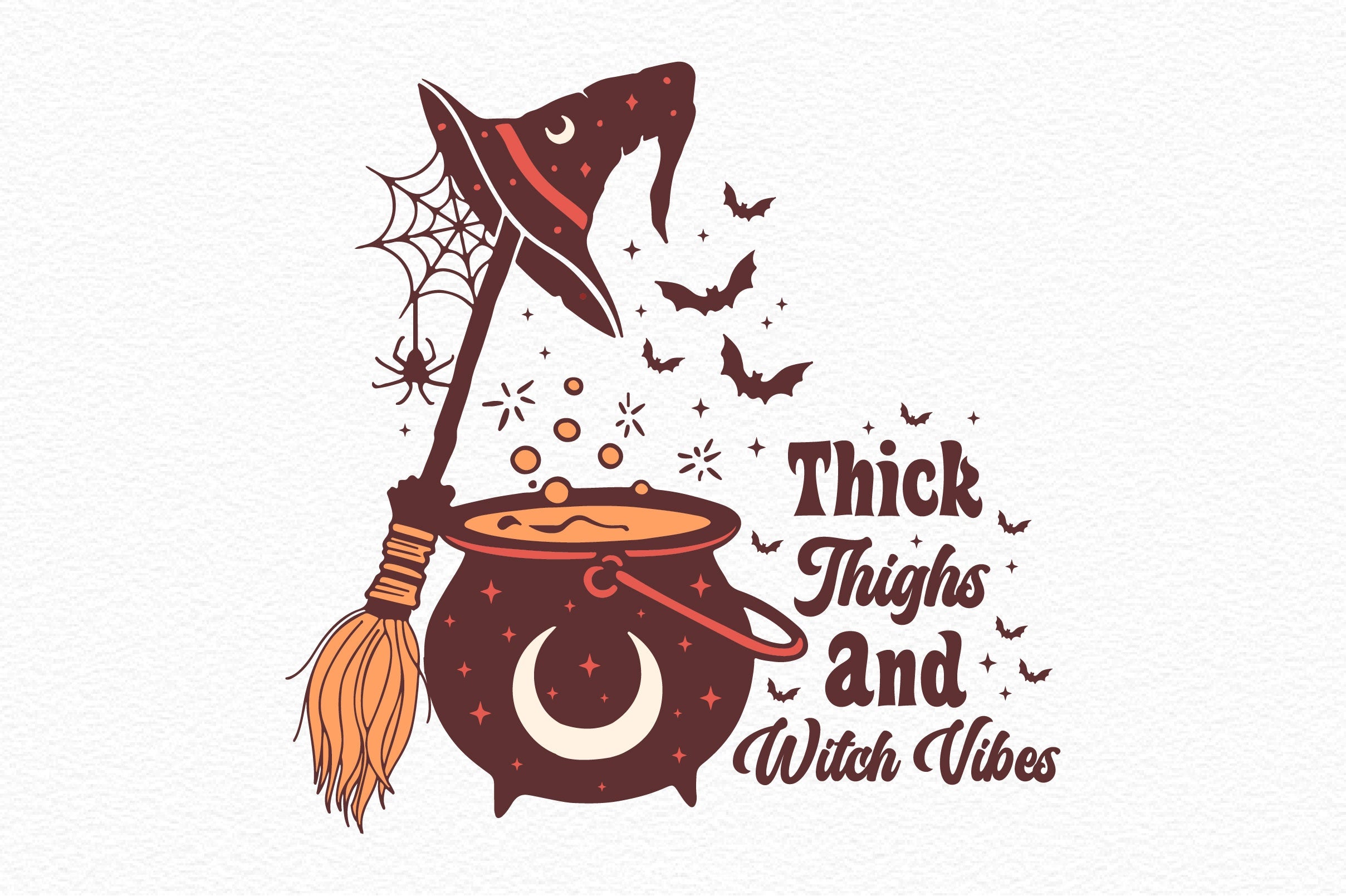 Thick Thighs And Witch Vibes Clipart Bundle