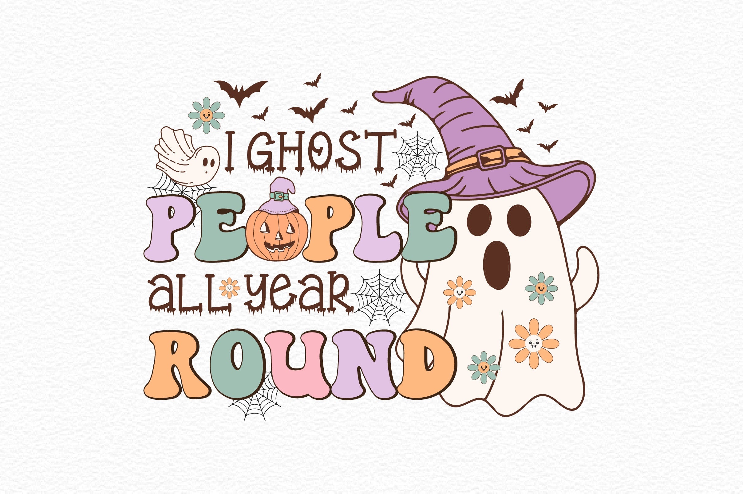 I Ghost People All Year Round Clipart Bundle